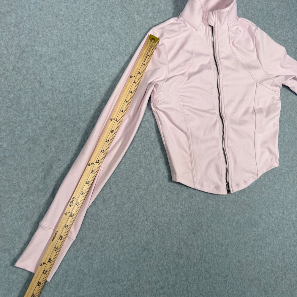 Gilly Hicks Recharge Pink Full Zip Active Jacket Mock Neck Thumbholes XS - Picture 6 of 8